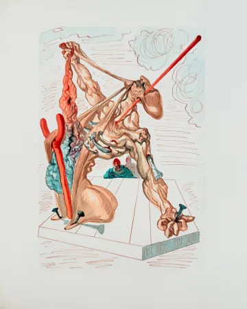 Xilogravura Dali - The Inferno, Canto 29 - The Personators