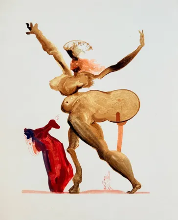 Xilogravura Dali - The Inferno, Canto 33 -  Les Traitres envers leurs hôtes