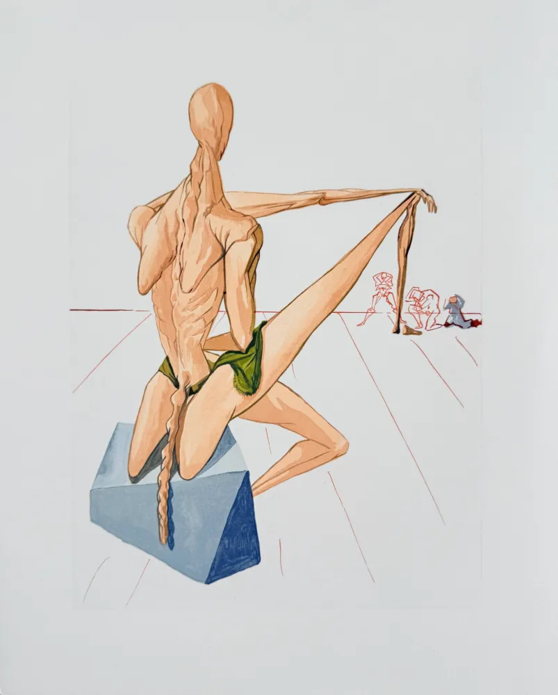 Xilogravura Dali - The Inferno, Canto 5 - Minos