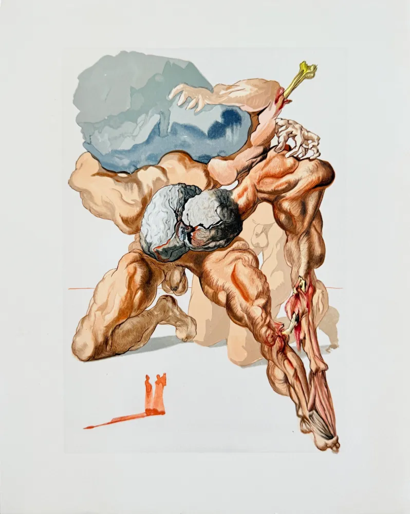 Xilogravura Dali - The Inferno, Canto 7 - The Avaricious and the Prodigal