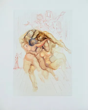 Xilogravura Dali - The Inferno, Canto 8 - The Angry Ones