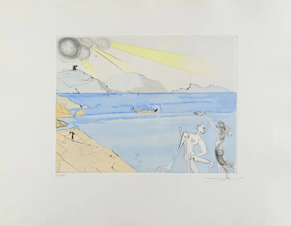 Água-Forte Dali - The Laurels of Happiness