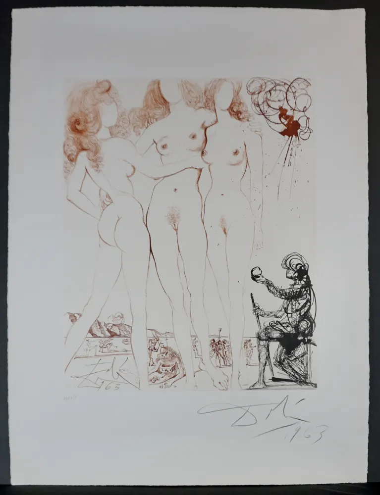 Gravura Dali - The Mythology Judgment of Paris 