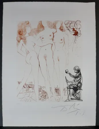 Gravura Dali - The Mythology Judgment of Paris 