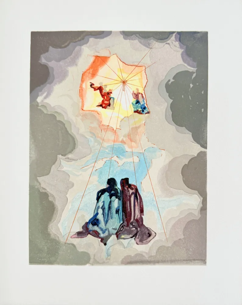 Xilogravura Dali - The Paradise, Canto 15 - Dante's Ecstasy