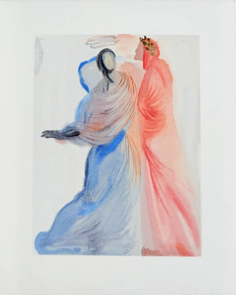 Xilogravura Dali - The Paradise, Canto 18 - La Splendeur de Béatrice