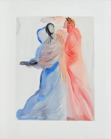 Xilogravura Dali - The Paradise, Canto 18 - La Splendeur de Béatrice