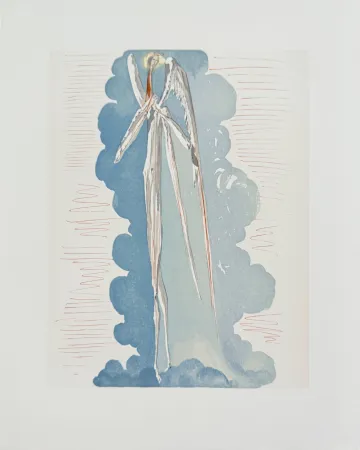 Xilogravura Dali - The Paradise, Canto 22 - The Angel of the Seventh Sphere