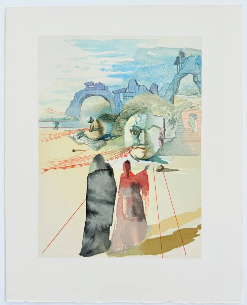 Xilogravura Dali - The Purgatory, Canto 20 - Avarice and Prodigality