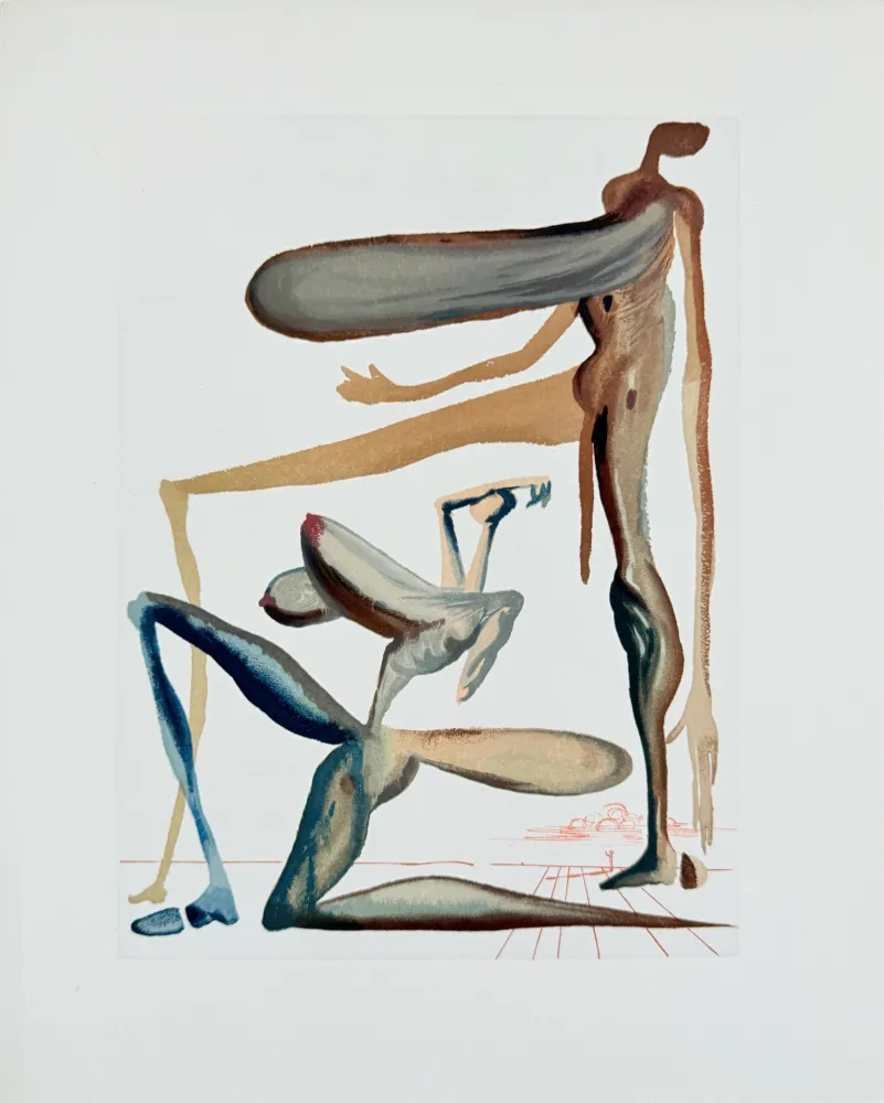 Xilogravura Dali - The Purgatory, Canto 22 - Prodigality