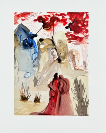 Xilogravura Dali - The Purgatory, Canto 28  - The Divine Forest