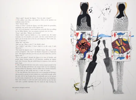 Heliogravura Dali - The Queen's Croquet Ground, Alice's Adventures in Wonderland, 1969