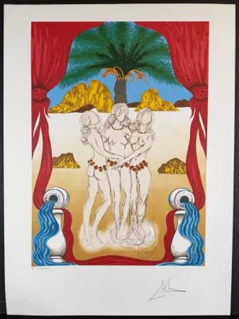 Litografia Dali - The Three Graces of Hawaii