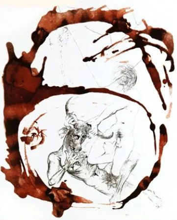 Gravura Dali - Thesee et le Minotaure (Theseus and the Minotaur)