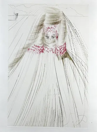 Gravura Dali - Tristan et Iseult The Queen with Silk Tunic