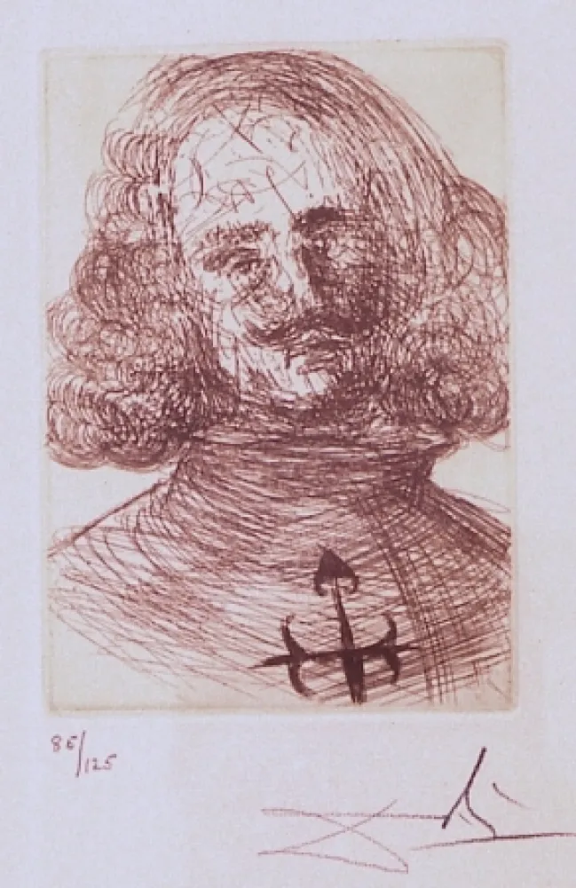 Gravura Dali - Velazquez, from Five Spanish Immortals Series