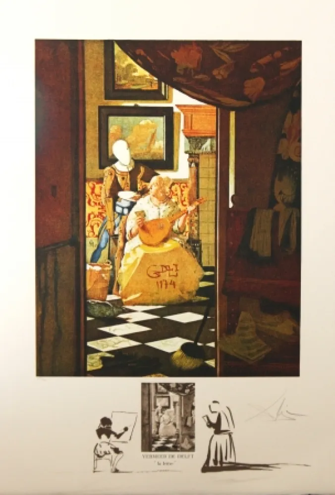 Litografia Dali - Vermeer 