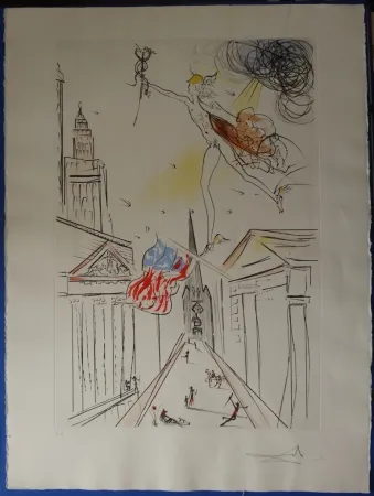 Água-Forte Dali - Vue de Wall Street