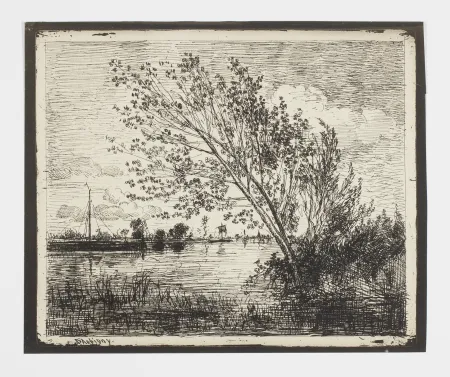 Sem Técnica Daubigny - Le bouquet d'aunes (The bunch of alders)