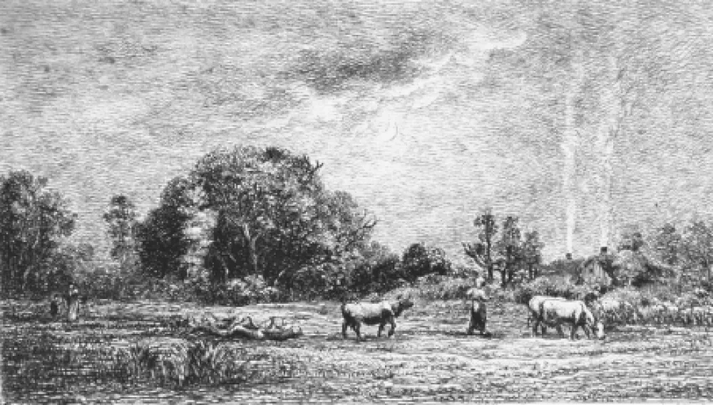 Água-Forte Daubigny - Lever de lune