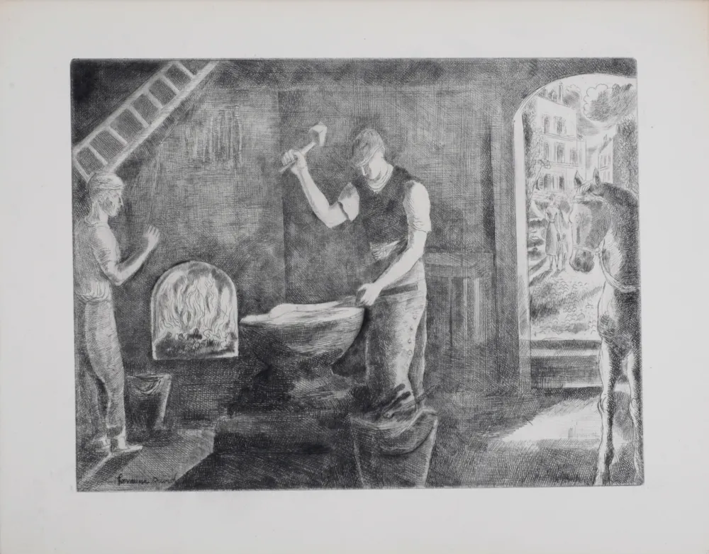 Água-Forte David - Forgeron, 1946