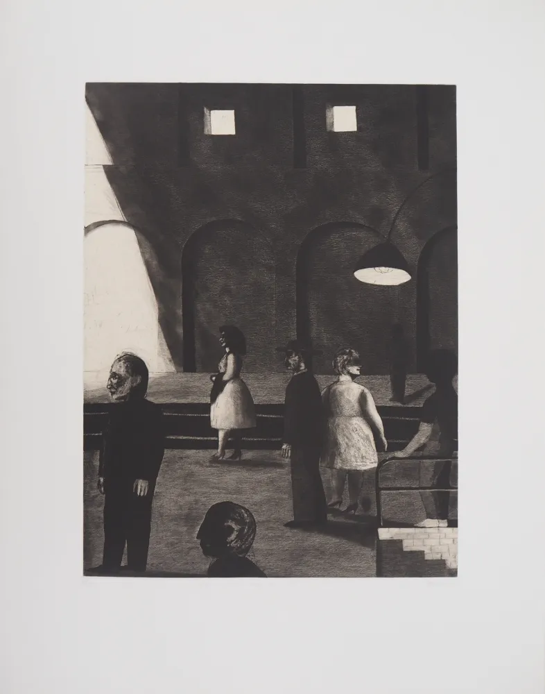 Gravura Davies - A la gare