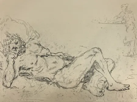 Gravura De Chirico - Fauno addormentato