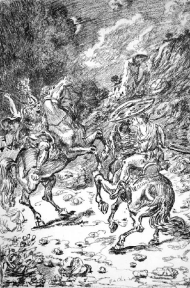 Litografia De Chirico - I nictomachi