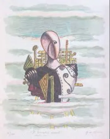 Litografia De Chirico - Il Travatore Errante