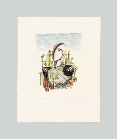 Litografia De Chirico - Il trofeo