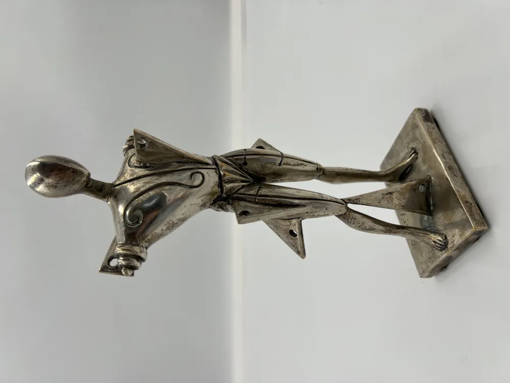 Múltiplo De Chirico -  Il Trovatore - Silver-plated bronze sculpture