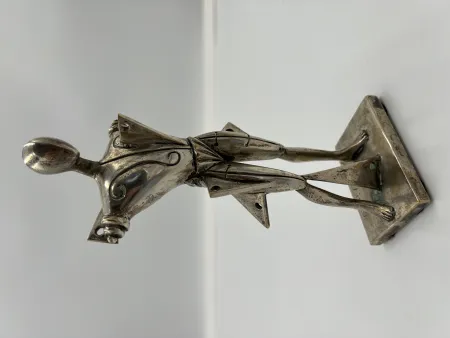 Múltiplo De Chirico -  Il Trovatore - Silver-plated bronze sculpture