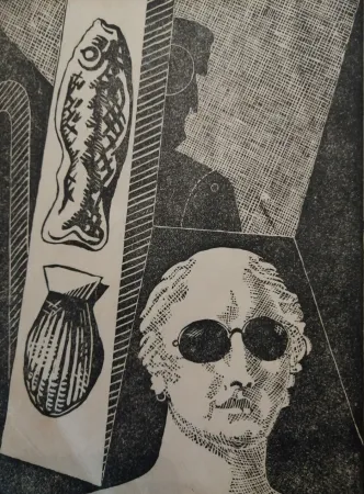 Xilogravura De Chirico - Portrait d'Apollinaire