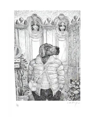 Gravura De Crécy - Chien de Rome II