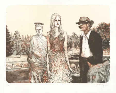 Litografia De Crécy - Le Jardin de Vénus