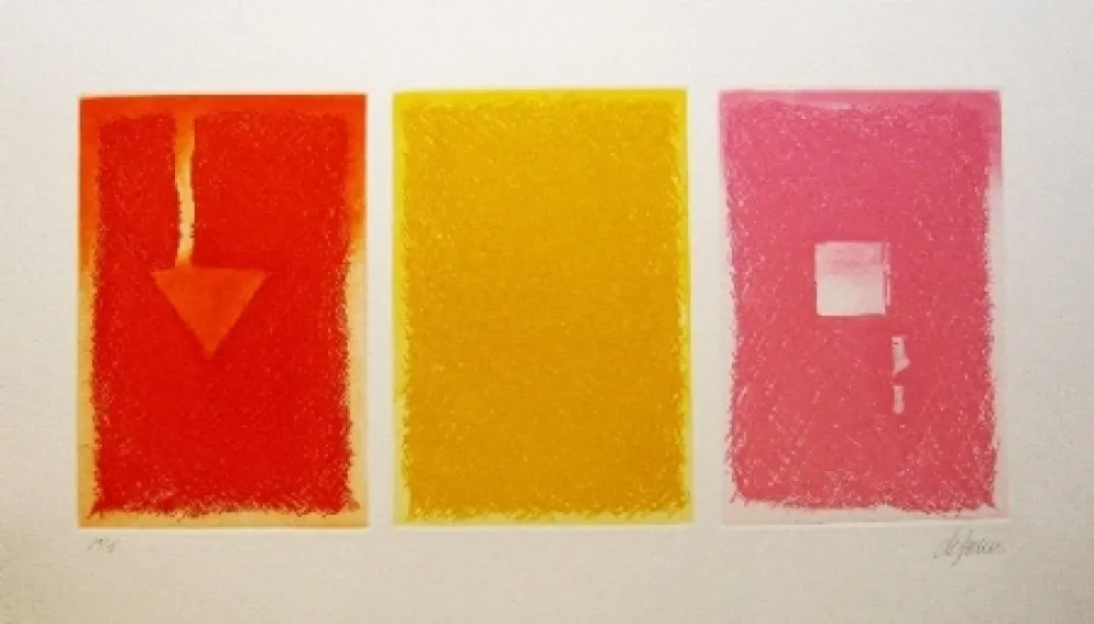 Água-Forte E Água-Tinta De Juan - Triptica en color II