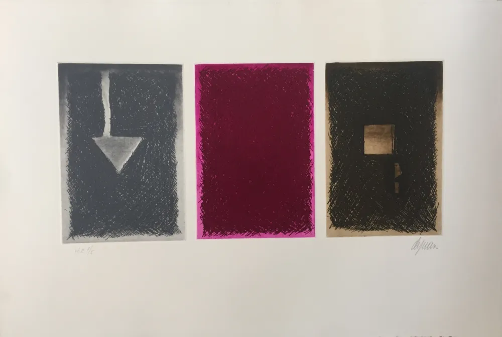 Água-Forte E Água-Tinta De Juan - Triptico en color I