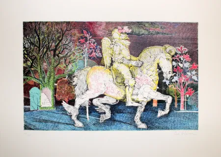 Litografia De Rosa - Cavaliere 2