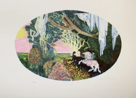 Litografia De Rosa - Giardino