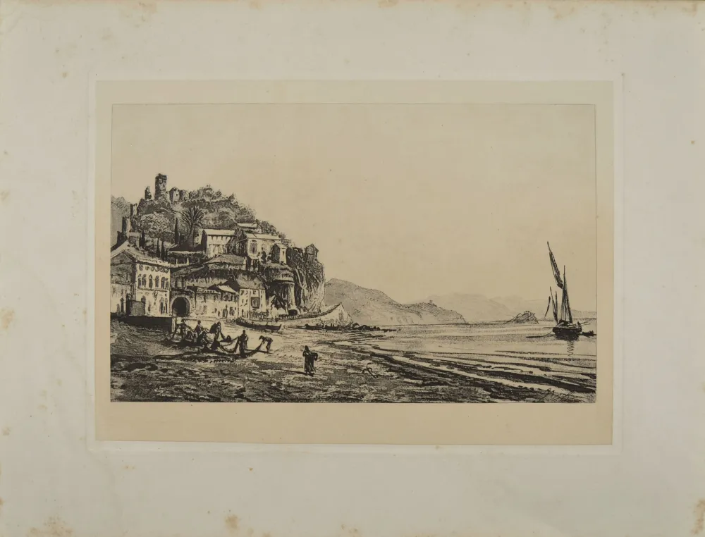 Água-Forte De Rothschild - VIEW OF NOLI, NEAR SAVONA, 1869