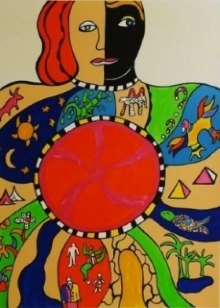 Litografia De Saint Phalle - Couple