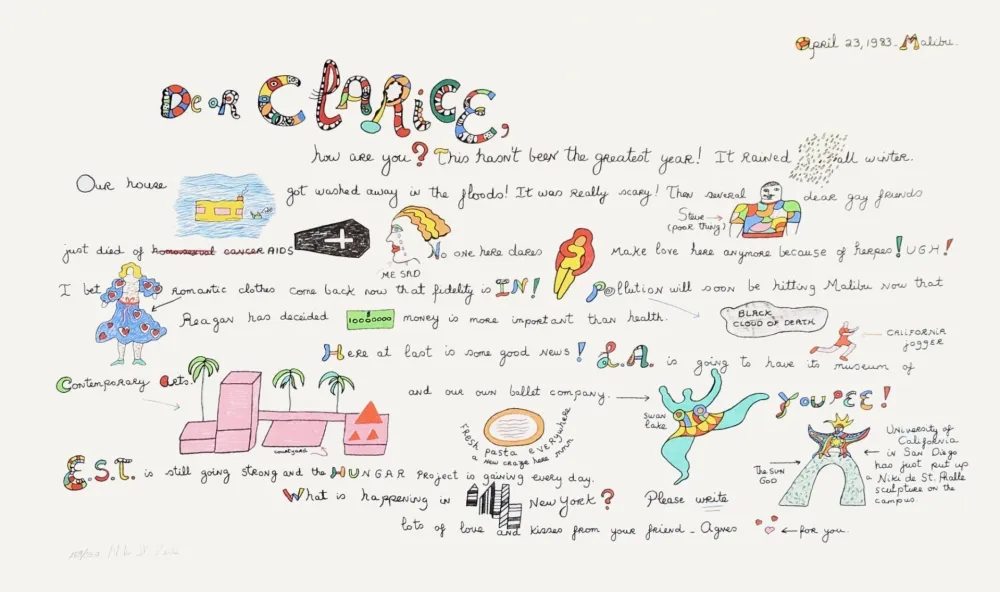 Serigrafia De Saint Phalle - Dear Clarice