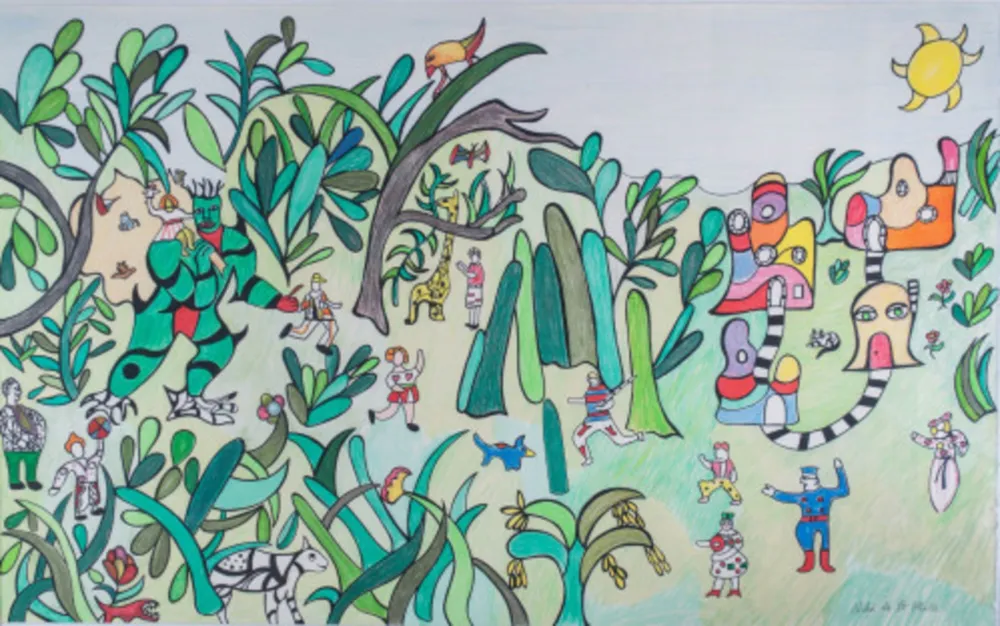 Linogravura De Saint Phalle - Jungle I, c