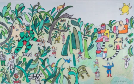 Linogravura De Saint Phalle - Jungle I, c