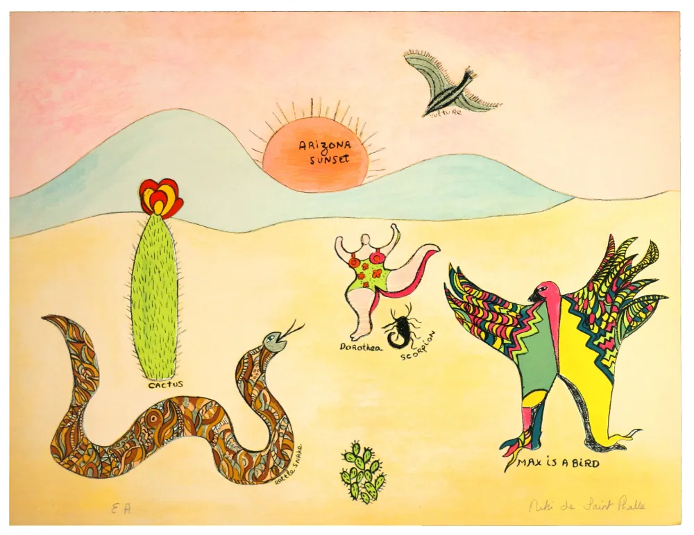 Litografia De Saint Phalle - Max is a bird