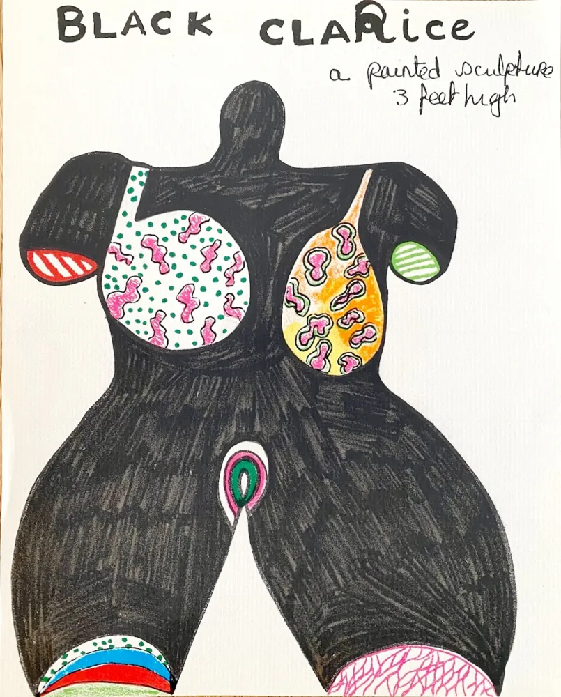 Litografia De Saint Phalle - Nanas - Black Clarice
