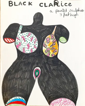 Litografia De Saint Phalle - Nanas - Black Clarice