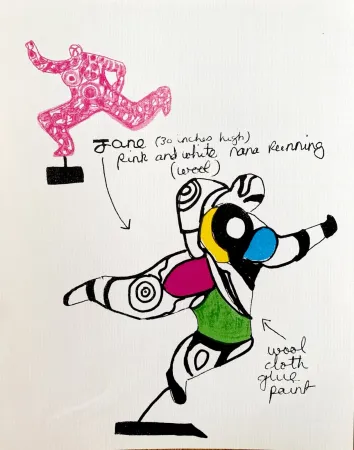 Litografia De Saint Phalle - Nanas - Jane