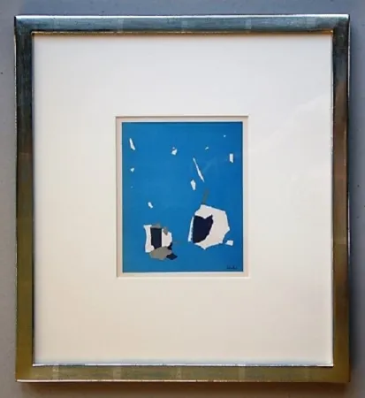 Litografia De Stael - Composition sur fond bleu ciel