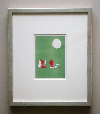 Litografia De Stael - Composition sur fond vert